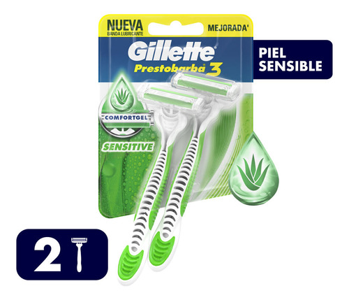 Máquina De Afeitar Gillette Prestobarba Sensitive 2 U