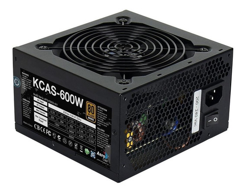 Imagem 2 de 4 de Fonte de alimentação para PC Aerocool Advanced Technologies KCAS 600W 600W black 230V