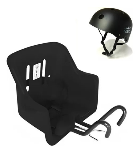 Combo Silla  Niños Para Bicicleta Y Casco Regulable  Rpm 