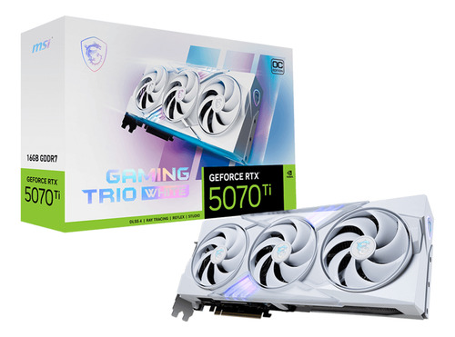 Placa De Video Nvidia Geforce Msi Rtx 5070 Ti Gaming Trio Oc White 16gb Gddr7 Dlss4