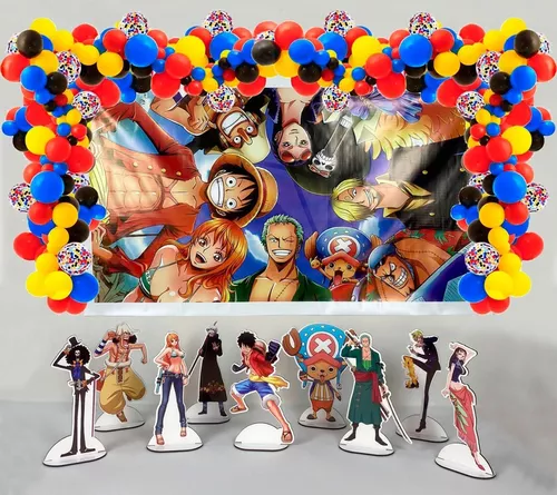 Kit Decoração de Festa One Piece Completo Painel Grande