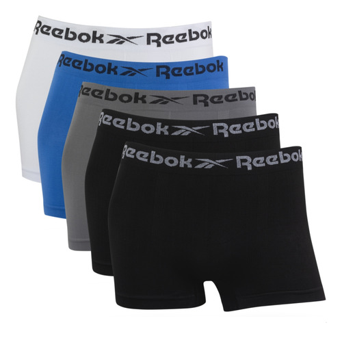 Kit 5 Cuecas Boxer Masculina Reebok Microfibra Sem Costura