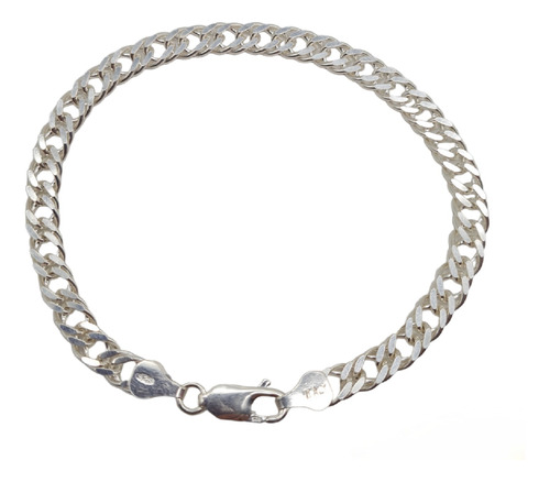 Pulsera Hombre Doble Grumet Plata Italiana 925