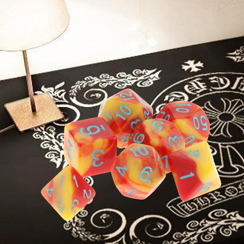 Dados Poliédricos De Rojo Amarillo Rojo Amarillo Multi