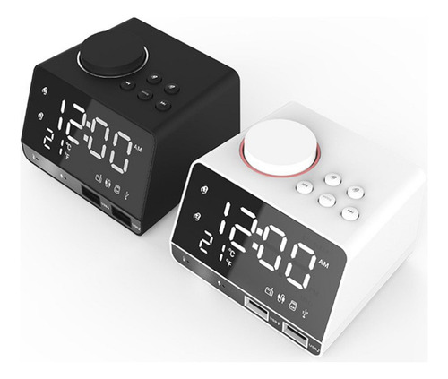 Reloj Digital Con Radio Bluetooth Snooze Según Lo Descrito