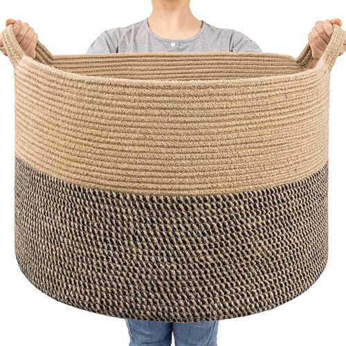 Cesta De Almacenamiento De Mimbre Extra Grande 83l