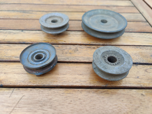 Poleas Simples Para Motores Eléctricos. Lote X 4 Unidades (Usado)