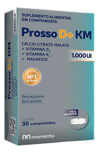 Suplemento Alimentar Prosso D+ KM 1.000UI 30 Comprimidos