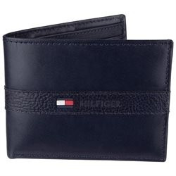 Billetera Tommy Hilfiger Cuero Azul Marino  U. S. A.