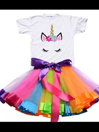 Falda Unicornio Tutu Con Polera