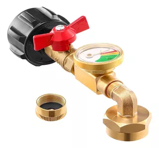 Qcc1 Propane Refill Elbow Adapter With Gauge