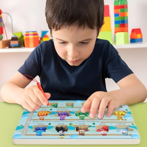 Laberinto Magnético De Números De Colores Qzmtoy, Montessori