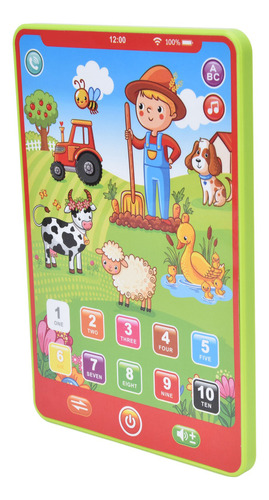 Tableta De Aprendizaje Para Niños, Patrón De Dibujos Animado