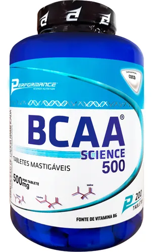 comprar Bcaa 500mg 2:1:1 Tabletes Mastigáveis - 200 Tabletes