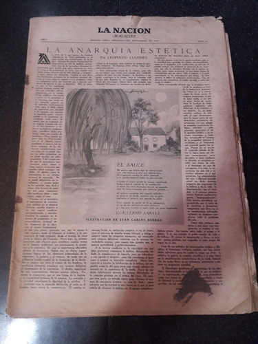 Magazine La Nación 08 9 1929 Edison Cataratas Quiroga Boxeo 