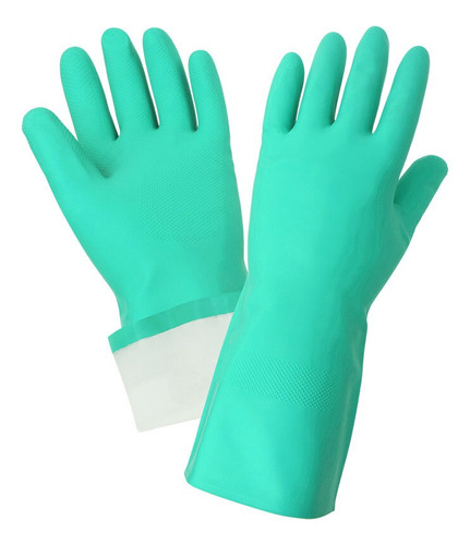 Guantes Tipo Solvex Nitrilo Verde 1 Par Para Quimicos