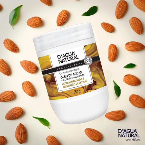 Creme De Massagem Argan E Amêndoas 650g Dagua Natural