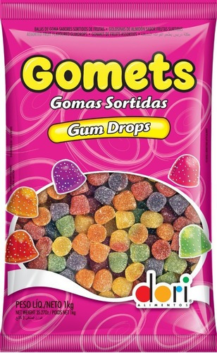 Imagem 1 de 3 de Jujuba Açucar Festa Gomets Bala Goma Pacote 1kg