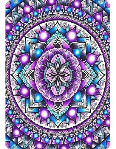 Kit Pintura Diamantes Mandala Adultos 30 X 40 Cm Deco Pared