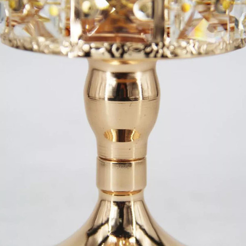 Wv Portavelas De Metal Y Cristal Elegante Portavelas