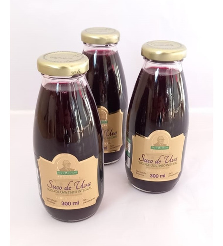 Suco De Uva Tinto Integral S/açúcar - 300ml - Cx -24 Unid.