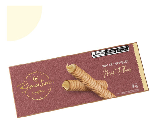 Wafer Mil Folhas Chocolate 80g Cacau Show Novidade Biscoito