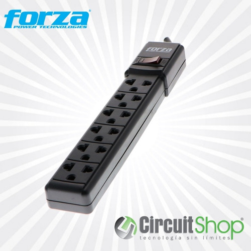 Regleta Forza 6 Tomas Corta Picos 110v 220v Circuit Shop