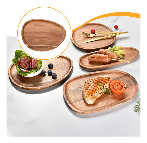 Plato De Postre De Madera, Plato De Frutos Secos, Comida Par