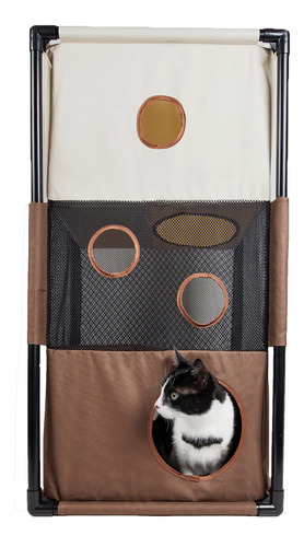 Pet Life - Gatito Cuadrado Plegable Para Viajes, Diseno Inte