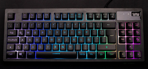 Imagen 8 de 10 de Teclado Gamer Vsg Pulsar Rgb Membrana Tkl 88 Teclas Pc Usb