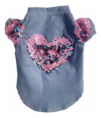 Camisa Mezclilla M Ropa Para Perro Gato Mascotas Accesorios