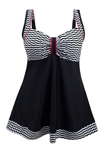 Traje De Baño De Talla Grande Vintage Sailor Pin Up De Danif