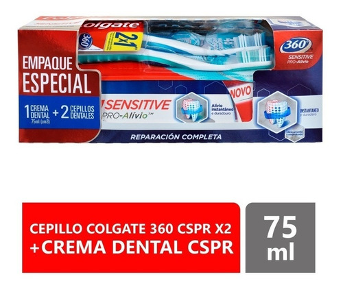 Crema Dental Colgate Sensitive Pro Alivio + Cepillo X 2und