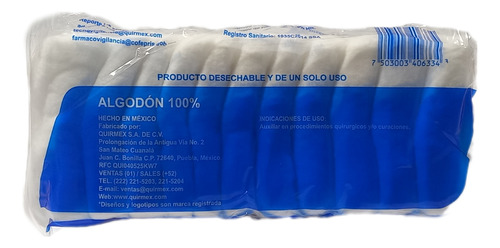 Algodón Absorbente Plisado 100 Gramos (5 Piezas)