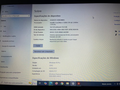 Notebook Dell Inspiron 15 5566 - Corei5 - 16gb Ram - Ssd 512 Preto (Usado)