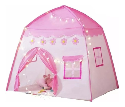 Castillo Casita Carpa Princesa De Niños Tienda Con Luces