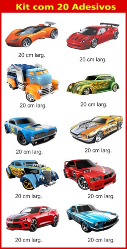 20 Adesivos Carros Disney Relâmpago Mcqueen