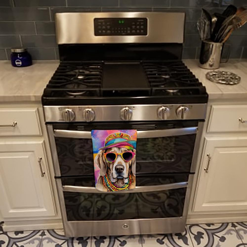Toalla De Cocina Decorativa Weimaraner Hippie Dawg