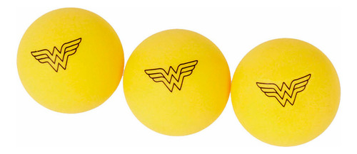 Kit Raquetes De Ping-pong + 3 Bolas - Mulher Maravilha - Bel
