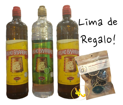 Cachaca Velho Barreiro X3 910ml Litro Importada Envio Gratis