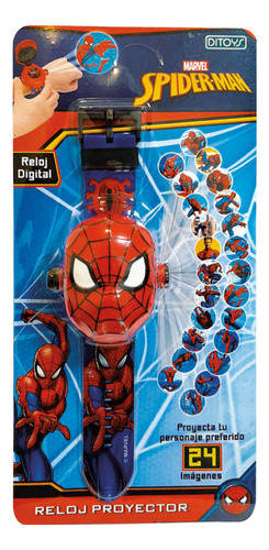 Reloj Infantil Proyector 24 Imagenes Spiderman