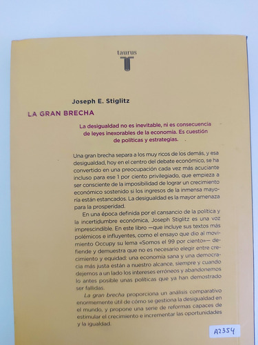 La Gran Brecha - Joseph E. Estiglitz (Usado)