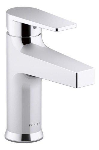 Kohler 74013-4-cp Llave Para Lavabo De Baño, 1 Orificio, Llave De Baño De Una Sola Manija Con Drenaje Emergente, 1.2 Gpm, Cromo Pulido