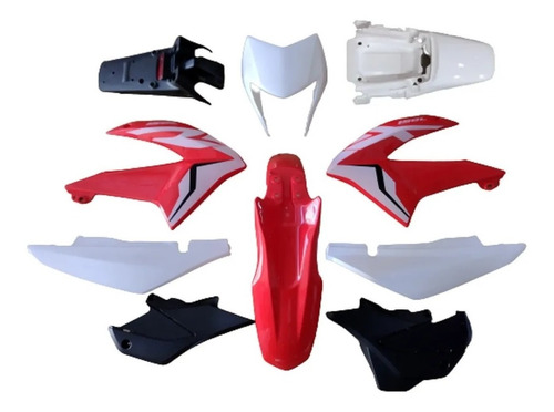 Kit Plasticos Honda Xr 150 2019 Rojo C/calcos