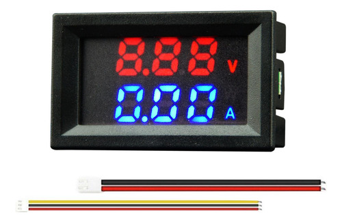 2 Dc 100v 10a Voltímetro Amperímetro Led Amp Medidor De