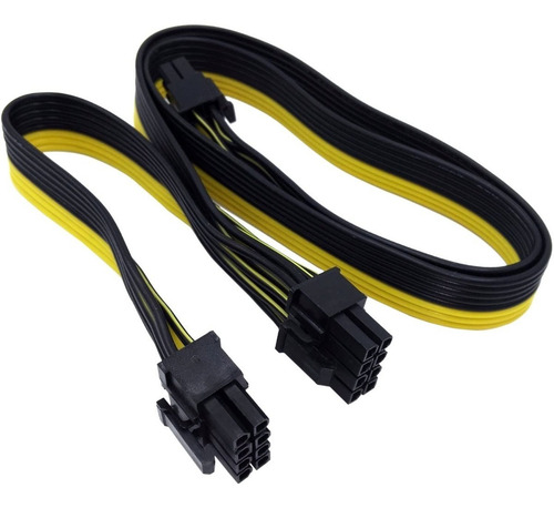 Imagen 4 de 7 de Cable Fuente Atx Gpu Pcie 8 Pin Macho A 2x 8 (6+2) Pin Macho