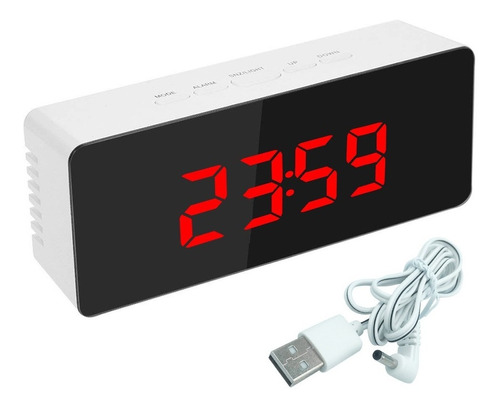 Reloj Digital Despertador Led Tipo Cronometro Espejado 