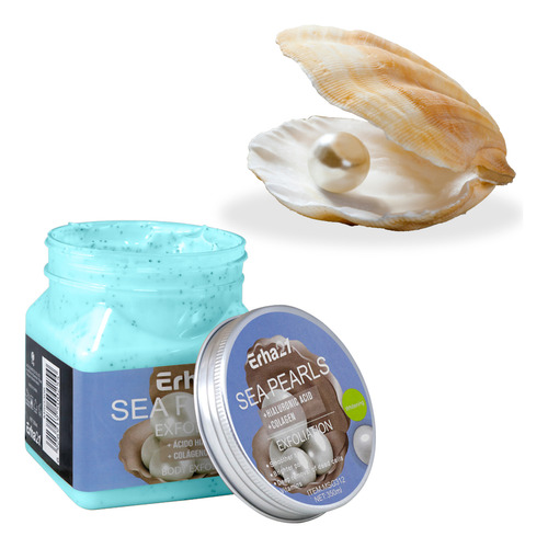 Exfoliante Corporal Diler De 350ml Fórmula Con Colágeno Y Ácido Hialurónico Para Piel Suave Limpia Y Revitalizada De Uso Diario O Semanal Aroma Perlas Marinas