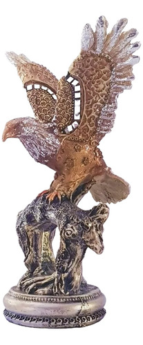 Figura De Águila De Resina-19.5 Cm De Alto 