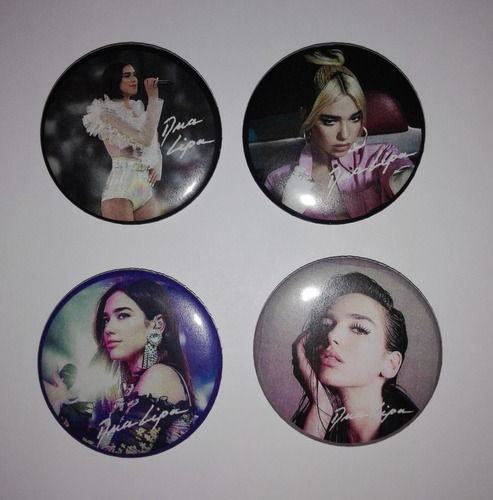4 Pines Dua Lipa Prendedores Pop Dance Pop 55 Mm